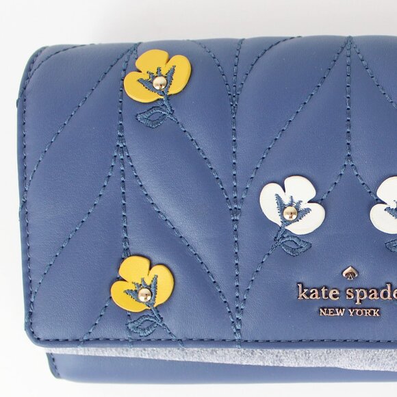 NWT Kate Spade Floral Leather Wallet Bag - Picture 4 of 13
